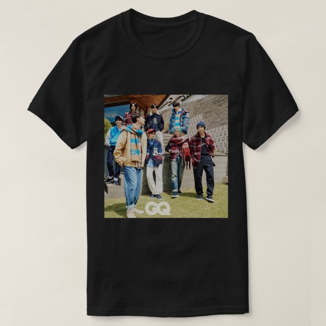 Stray Kids GQ SKZ kpop ot8 bang chan Lee wissen ch T-Shirt (Design vorne)