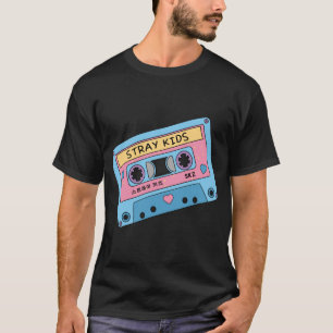 STRAY KIDS Niedlich Retro Pastel Cassette Tape Blu T-Shirt