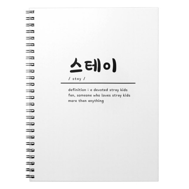 Stray Kids SKZ KPOP-Notebook für BLEIBE Notizblock (Vorderseite)
