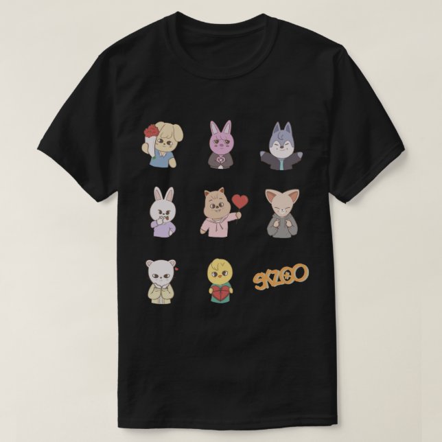 Stray Kids SKZOO - Valentines Ver. Sticker.png T-Shirt (Design vorne)