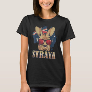 Straya Känguru Patriotische Australische Karte Aus T-Shirt