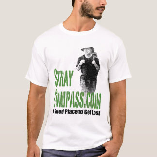 StrayCompass.com-Männer grün auf Grün T-Shirt