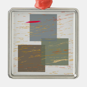 Streak-Quadrate Ornament Aus Metall