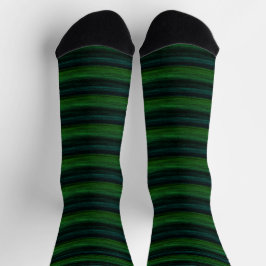 Streaky Blue and Green Stripe Socken