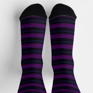 Streaky Magenta Pink Stripe Socken