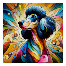 Streaky Poodle Poster