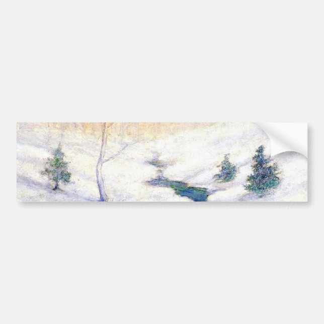 Stream in einer Schneewinterlandschaft (Weihnachts Autoaufkleber (Vorne)