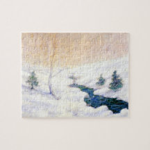 Stream in einer Schneewinterlandschaft (Weihnachts
