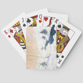 Stream in einer Schneewinterlandschaft (Weihnachts Spielkarten