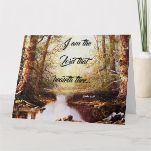 Stream Woods Trees God heilt Big Grußkarte Karte