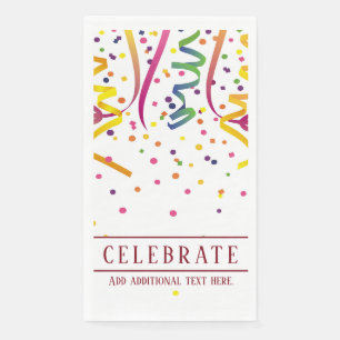 Streamer, Confetti und Feiern Serviette