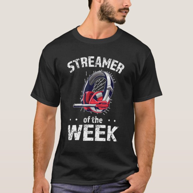 Streamer des Week Gaming Headset Streamer T-Shirt (Vorderseite)