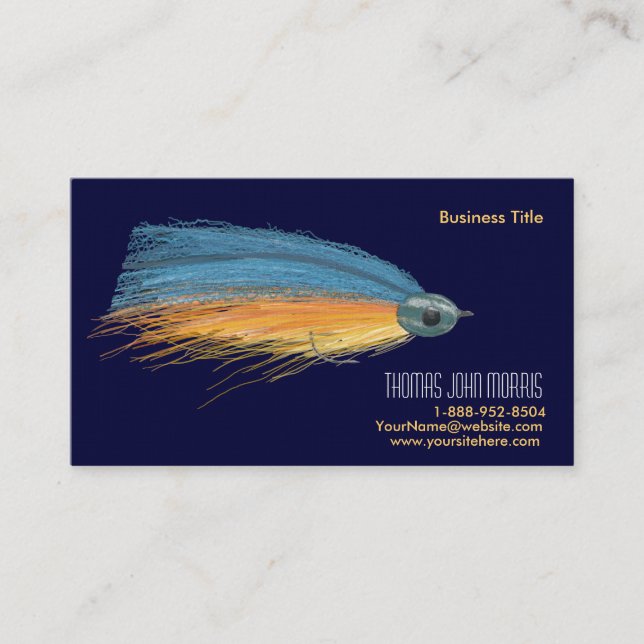 Streamer Fischen Lure Business Card Visitenkarte (Vorderseite)