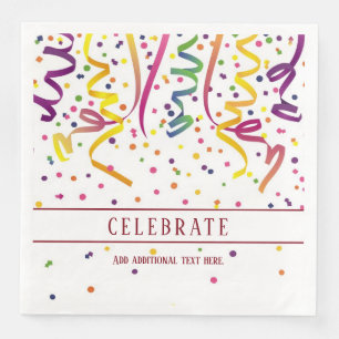 Streamer und Confetti Paper Napkin Serviette