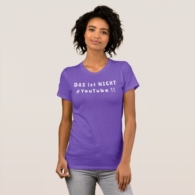 #StreamerGirl Twitch deutsch violett T-Shirt (Vorne ganz)
