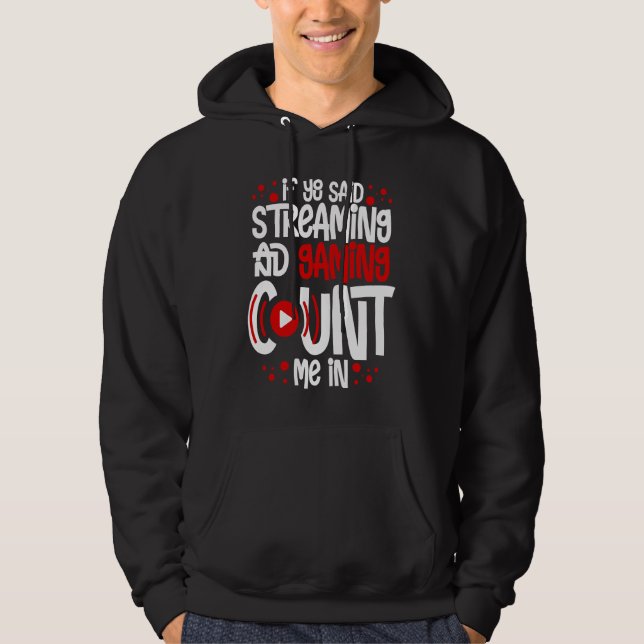 Streaming Gaming Streamer Online Video Microphone  Hoodie (Vorderseite)