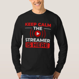 Streaming-Gaming-Streamer-Online-Video-Mikrofon T-Shirt