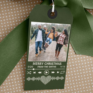 Streaming Music Green Player Foto Weihnachten Geschenkanhänger