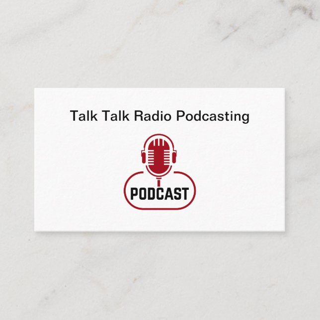 Streaming Podcast Studio Radio Show Visitenkarte (Vorderseite)