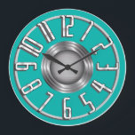 Streamline Art-Deco-Wand-Uhr - Aqua Große Wanduhr<br><div class="desc">Streamline Art Déco Wall Clock - Aqua - Es ist Zeit für einen Blitz aus der Vergangenheit. Diese Retro-Wall-Uhr wird in Ihrem Platz mit Art-Déco-Stil akzentuieren. Sieht phantastisch in der Lounge aus! Original Illustrationen von Diane Dempsey. Mehr Spaß Retro Weihnachtsartikel finden Sie in unserem Shop: RetroChristmasCardCompany.com. Alle Bilder in diesem...</div>