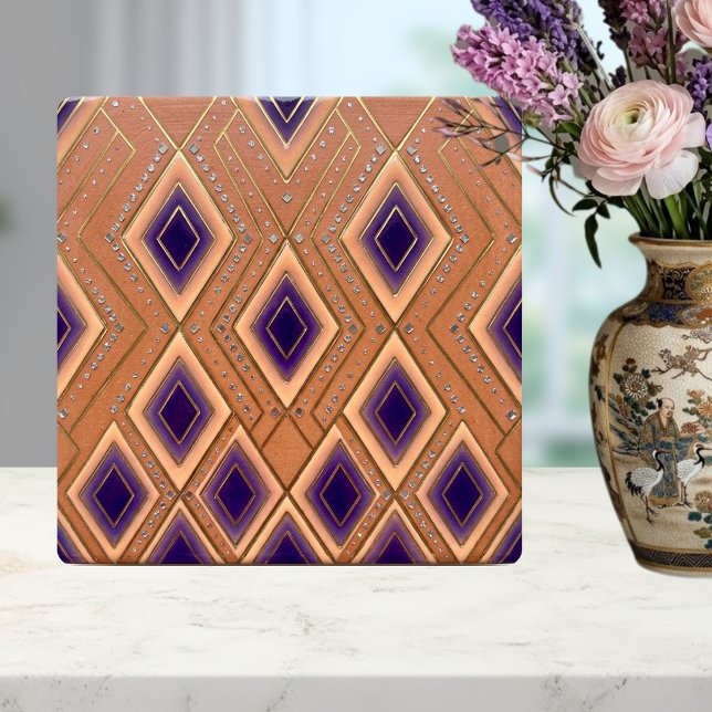 Streamline Modern Disco Waterfall Purple Orange Fliese (Von Creator hochgeladen)