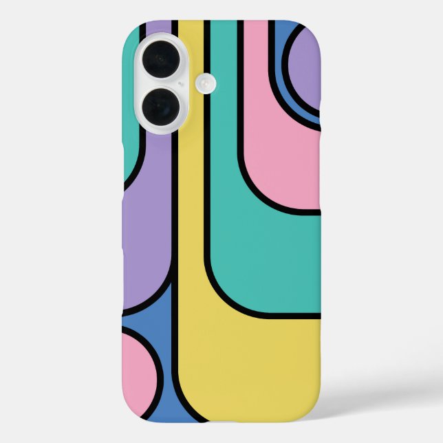 Streamline Moderne Retro Style Geometric Design Case-Mate iPhone Hülle (Rückseite)