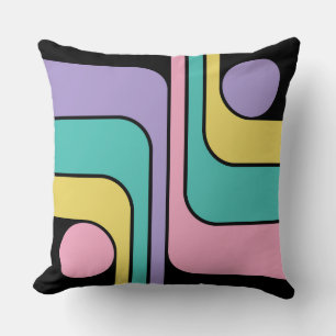 Streamline Moderne Retro Style Geometric Design Kissen