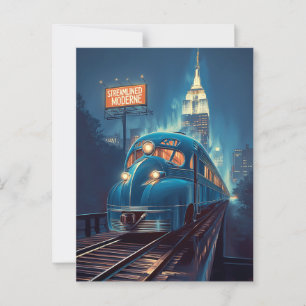 Streamline-Moderne   Vintage New York Express Postkarte