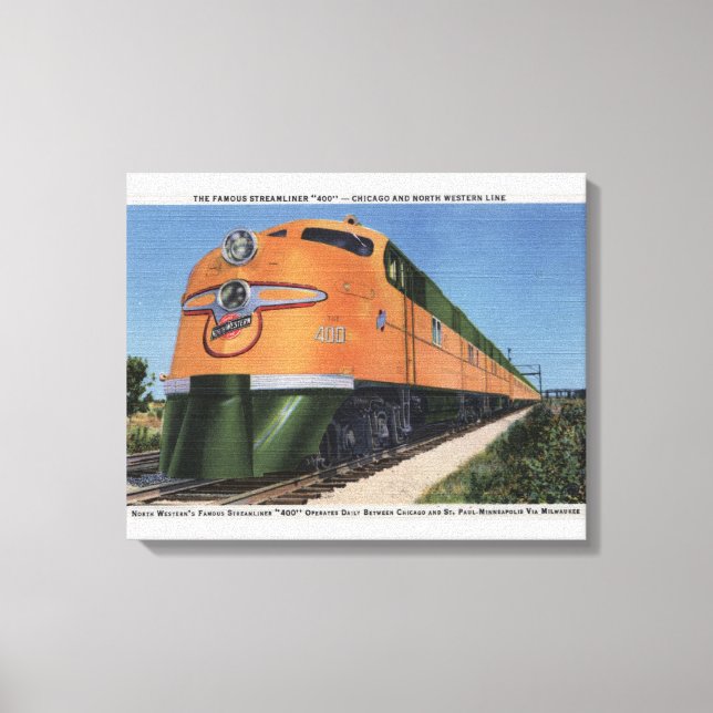 Streamliner "400" bis Milwaukee Leinwanddruck (Vorderseite)