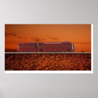 Streamlines Dampflokomotive Poster