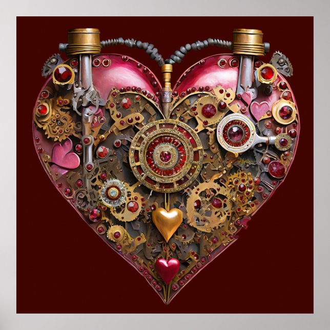 Streampunk Heart Ruby Valentine Poster (Vorne)