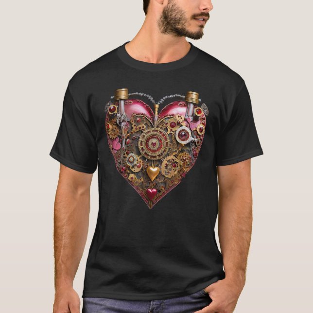 Streampunk Heart Ruby Valentine T-Shirt (Vorderseite)