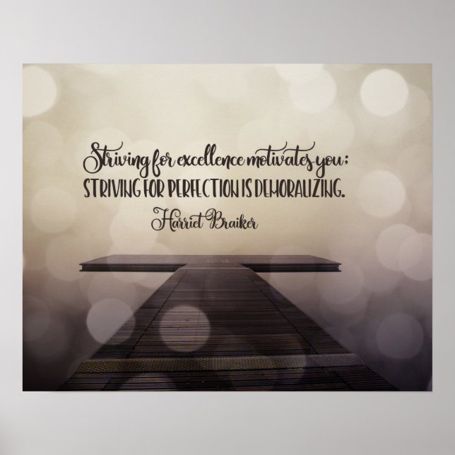 Streben nach Exzellenz Poster (Vorne)