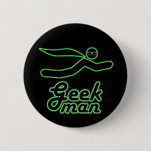 Streber Mann Button