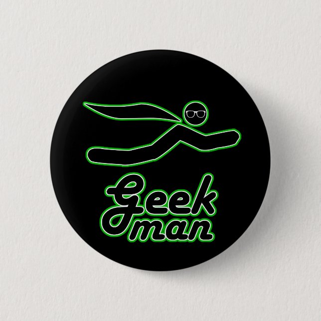 Streber Mann Button (Vorderseite)