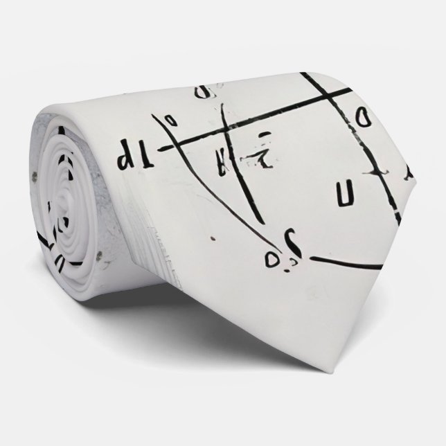 Streber Nerd Mathe-Gleichungen Mathe-Lehrer Krawatte (Gerollt)