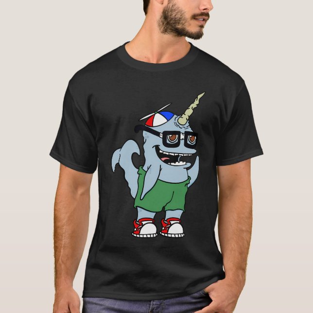 Streberhafter Narwal T-Shirt (Vorderseite)