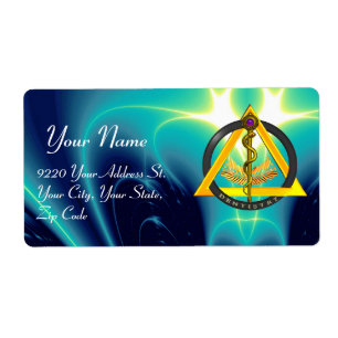 STRECKE DES ASCLEPIUS DENTIST DENTISTRY SYMBOL Blu