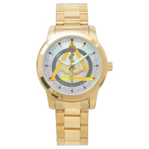 STRECKE DES ASCLEPIUS-ZAHNSYMBOL, blau Armbanduhr