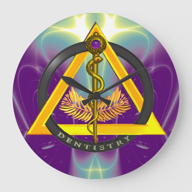 STRECKE DES ASCLEPIUS-ZAHNSYMBOLS GROßE WANDUHR (Vorderseite)