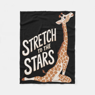 Strecke dich Richtung Galaxie Positive Yoga Giraff Fleecedecke