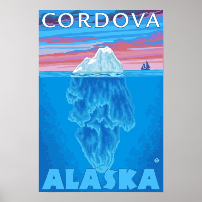 Strecke Iceberg - Cordoba, Alaska Poster (Vorne)