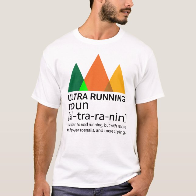 Strecke mit ultralangem Skyrace T-Shirt (Vorderseite)