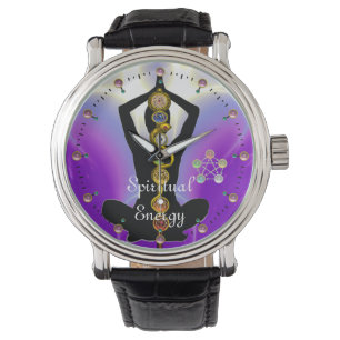 STRECKE VON ASCLEPIUS 7 CHAKRAS, YOGA LOTUS POSE L ARMBANDUHR