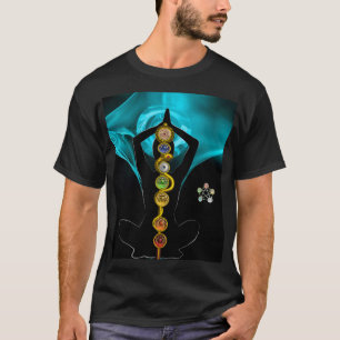 STRECKE VON ASCLEPIUS 7 CHAKRAS, YOGA LOTUS POSE T-Shirt