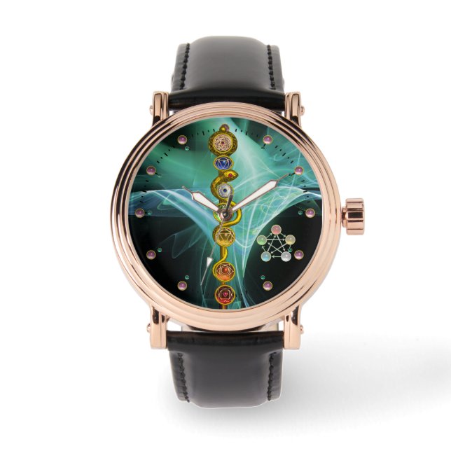 STRECKE VON ASCLEPIUS 7 CHAKRAS,YOGA,SPIRITUELLE E ARMBANDUHR (Vorderseite)