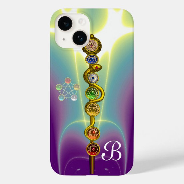 STRECKE VON ASCLEPIUS 7 CHAKRAS,YOGA,SPIRITUELLE E Case-Mate iPhone HÜLLE (Rückseite)