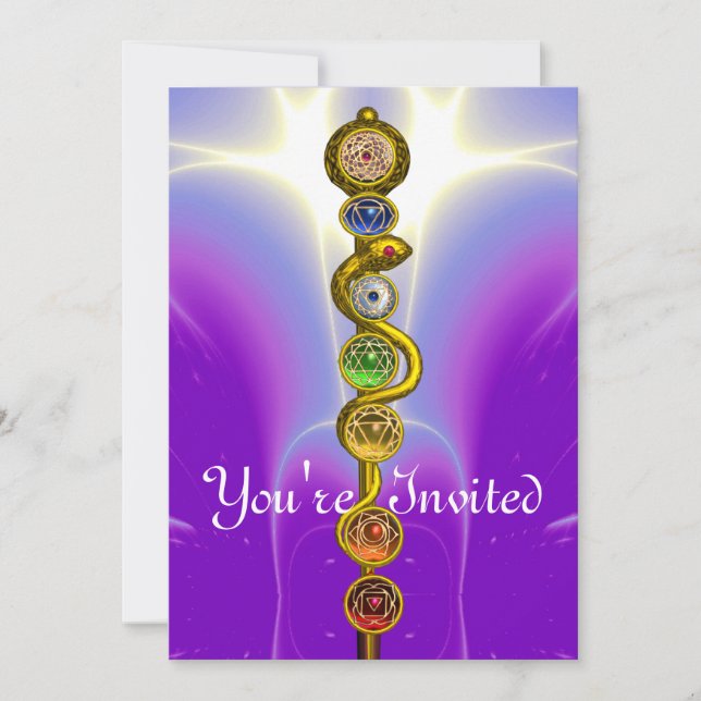 STRECKE VON ASCLEPIUS 7 CHAKRAS,YOGA,SPIRITUELLE E EINLADUNG (Vorderseite)