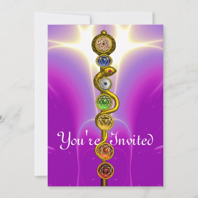 STRECKE VON ASCLEPIUS 7 CHAKRAS,YOGA,SPIRITUELLE E EINLADUNG (Vorderseite)