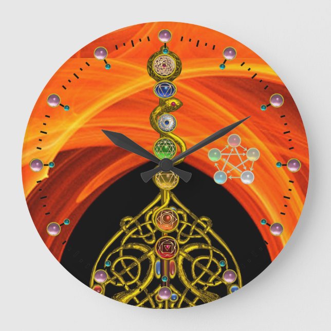 STRECKE VON ASCLEPIUS 7 CHAKRAS,YOGA,SPIRITUELLE E GROßE WANDUHR (Vorderseite)